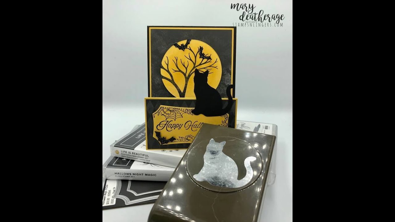 How to make a Fancy Fold Halloween card with Stampin Up!'s Life is Beautiful & Hallows Night Magic.