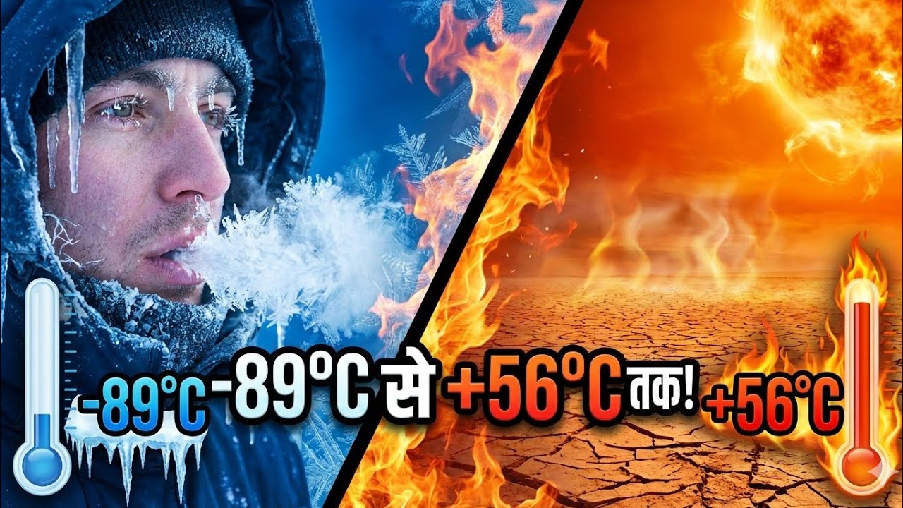 धरती पर 7 सबसे कठोर मौसम वाली जगहें | -89°C से +56°C तक! 😱