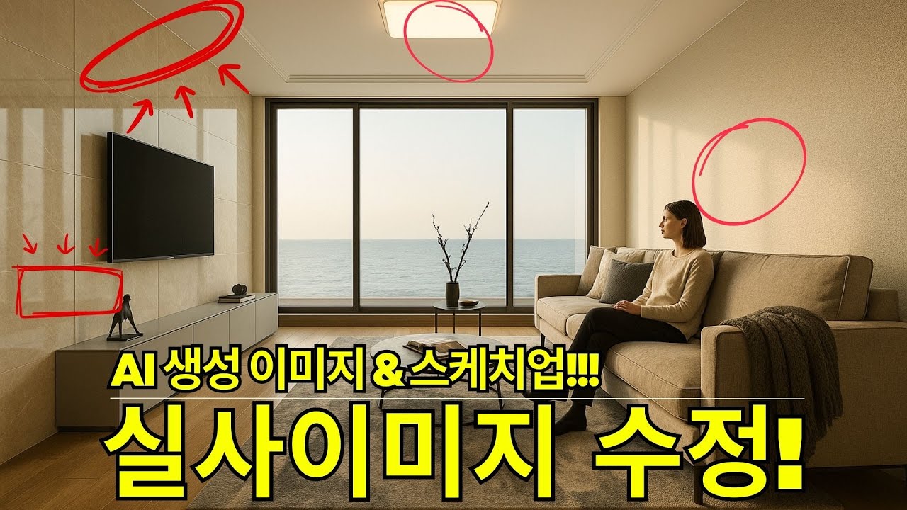 AI 렌더링도 포토샵 보정이 답! 초간단 실사이미지 만드는법!! (Feat. 스케치업 & ChatGPT) (by 뽁숑이)