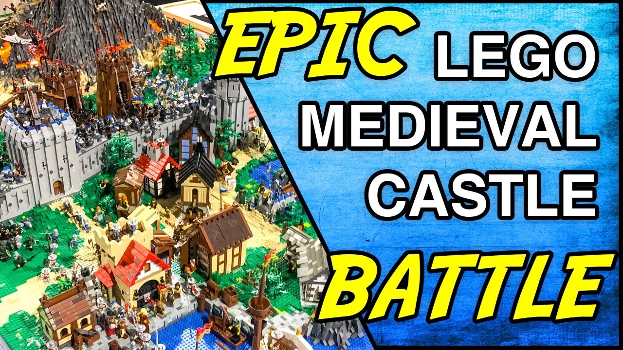 EPIC LEGO Castle Siege Battle MOC with Dragons - Tour by Damian aka Black Falcon