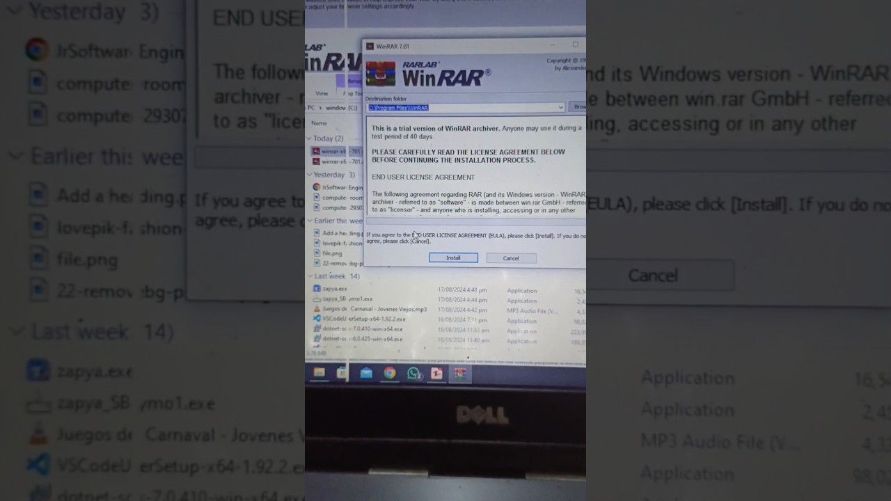 How to Install WinRAR in Windows 10 || #shorts #ytshorts