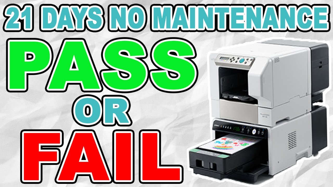 DTG Printing After 21 Days Of No Printing On The Craft DTG Machine (Roland BT-12 Maintenance)