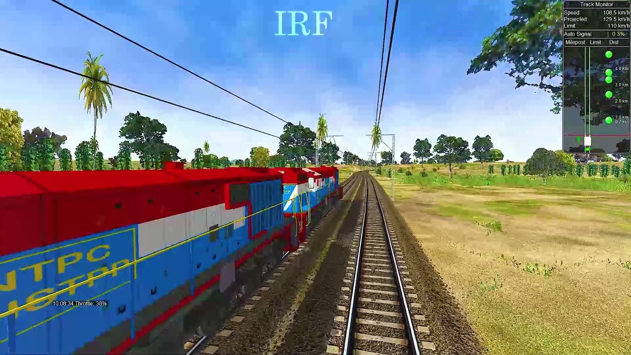 Jabalpur-Mumbai Garibrath Express 12187 loco rescue activity in Open Rails - MSTS  Part 2