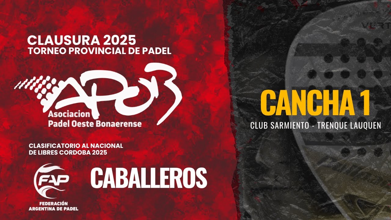 CANCHA 1 - 7MA Y 3RA CAT. HOMB. APOB 2026 - PROVINCIAL FAP