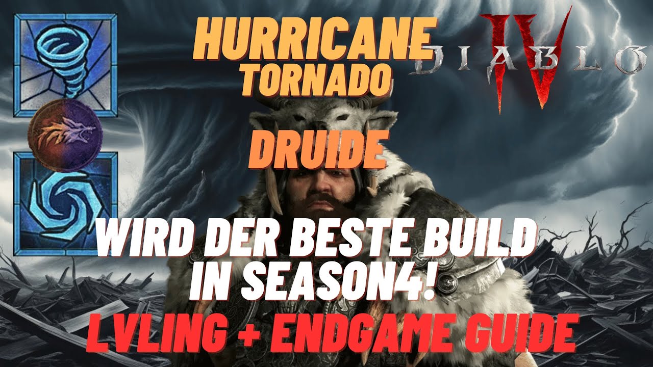 Tornado Hurricane Druide - DER BESTE Season 4 LEVELING BUILD! - Diablo 4 Guide  | Deutsch