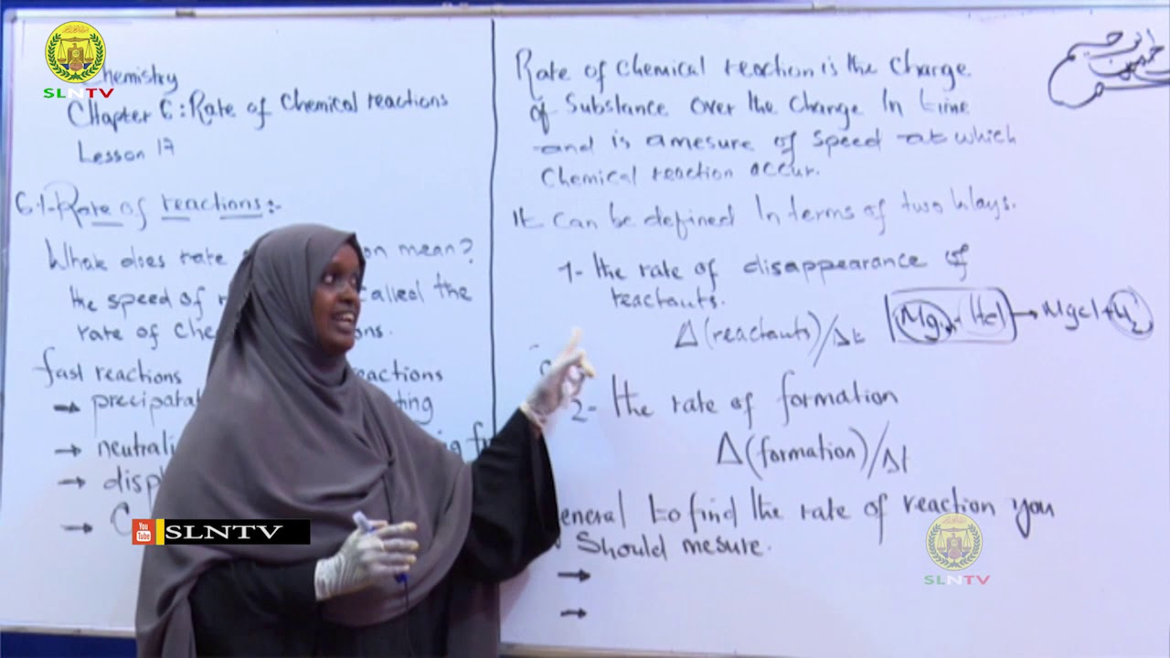 Casharka 19 | Chemistry Form three | Ch.6 | © SLNTV