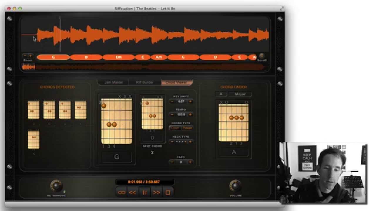 Riffstation Demo & Review - chord viewer - software to help learn guitar riffs faster and easier