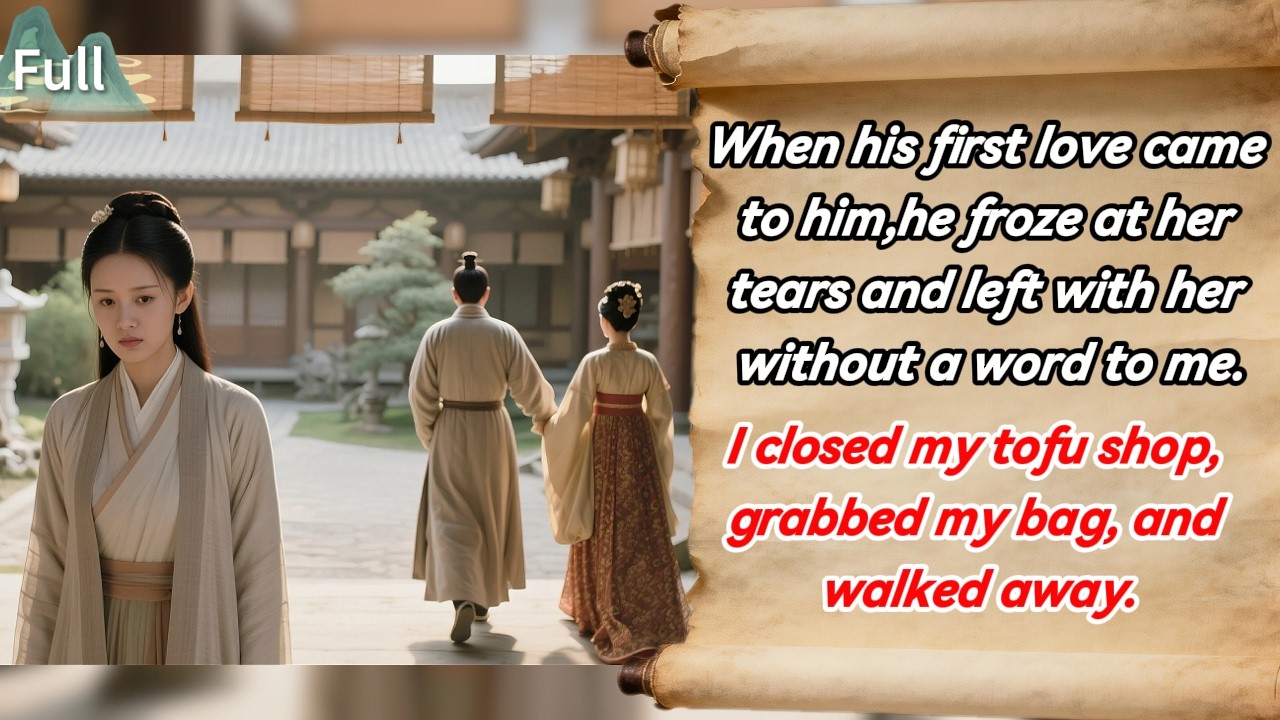 When his first love came to him,he froze at her tears and left with her without a word to me...
