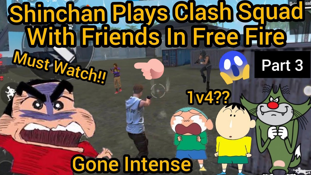 Shinchan Plays Clash Squad With His Friends In Free Fire🔥 But It Gone Intense 😱 Part 3