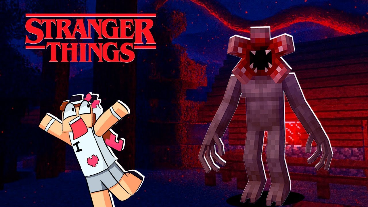 Meu minecraft virou STRANGER THINGS! Fui parar no Mundo Invertido