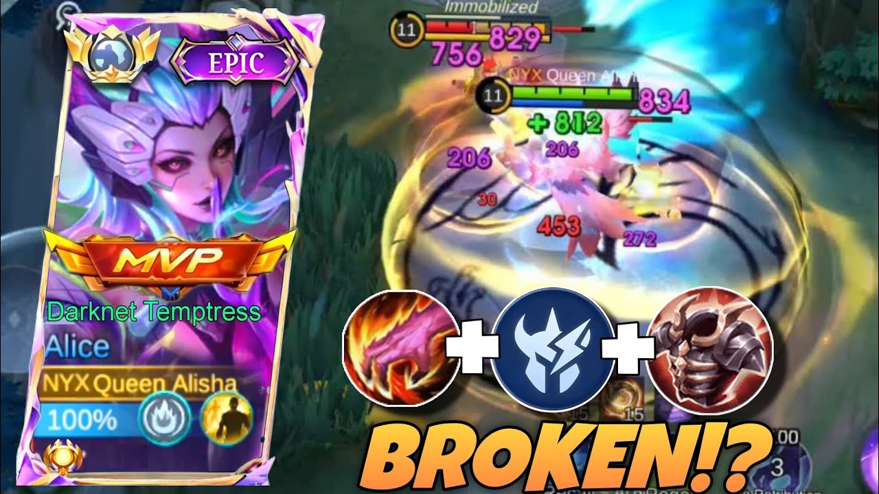 HYBRID ALICE JUNGLE IN SOLO RANKED GAME!! 🔥 TOTALLY INSANE ( must try!) - MLBB