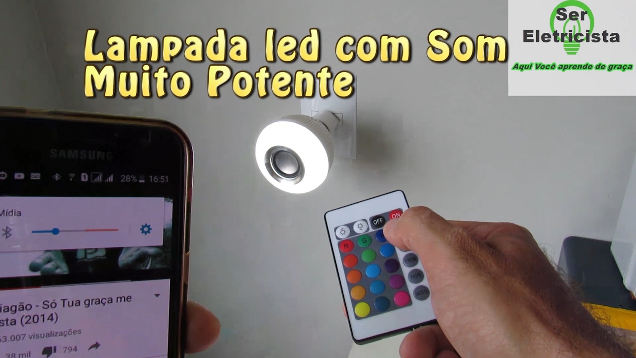 Lampada led com Som  Muito potente