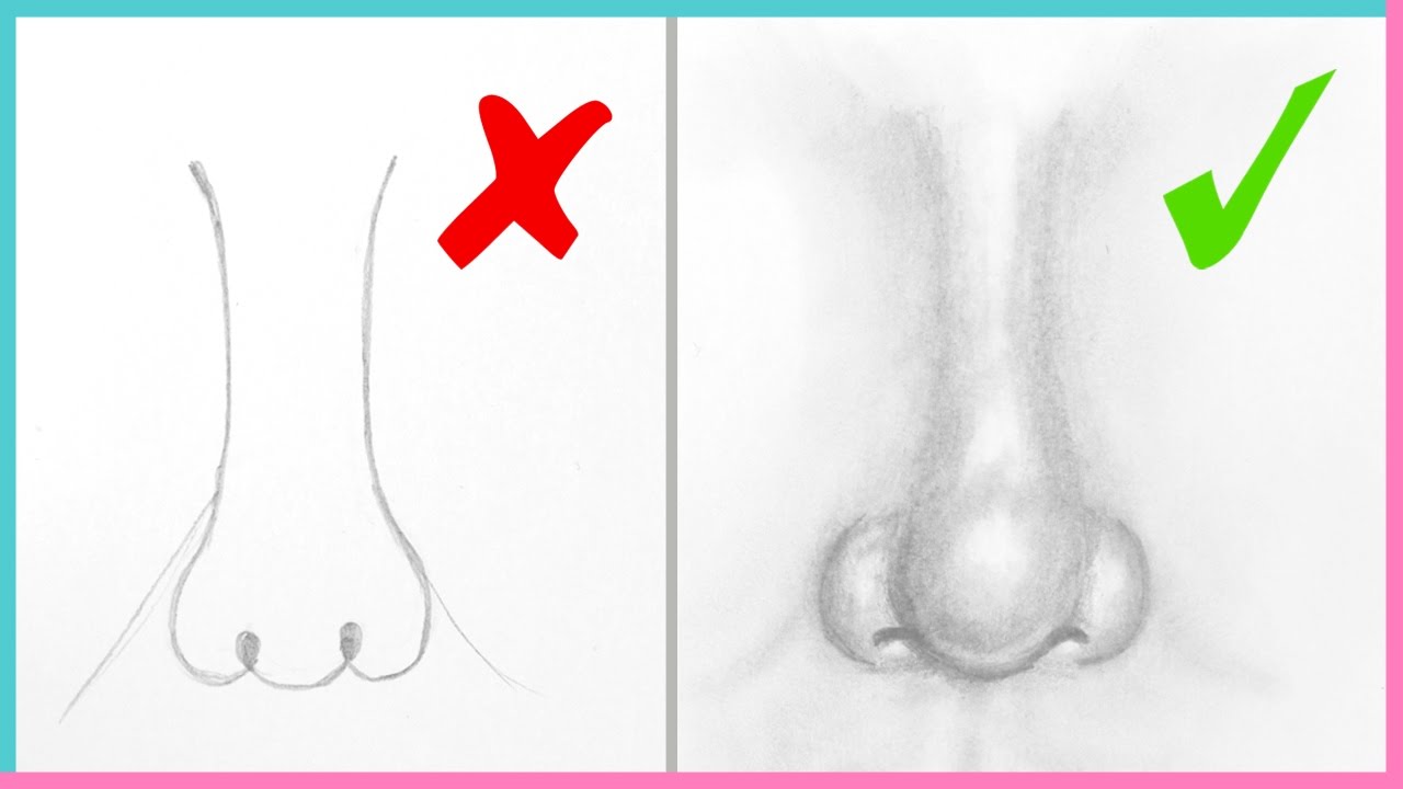 DOs & DON'Ts: How to Draw a Realistic Nose Easy Step by Step | Art Drawing Tutorial for Beginners