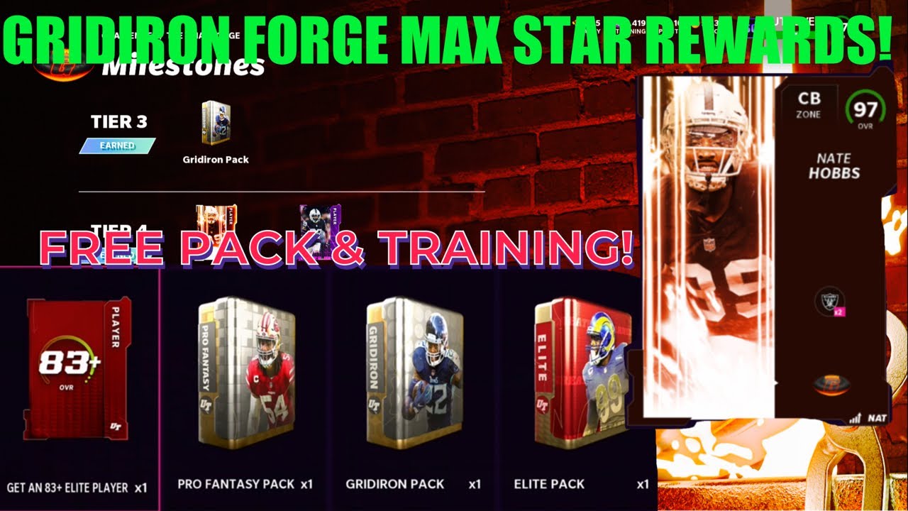 GRIDIRON FORGE MAX STAR COMPLETION REWARDS! BEST WAYS TO MAKE COINS , TRAINING & CANDY! MADDEN 22