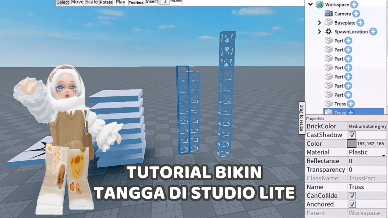 Tutorial Bikin Tangga di STUDIO LITE - ROBLOX