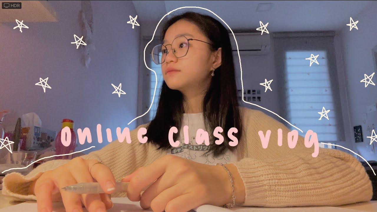 Online class vlog pt.2🧃| bts meal | baking 🧁