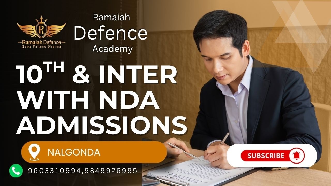 10th & INTER WITH NDA ADMISSION PROCESS #ramaiahdefenceacademy #telanganaacademy
