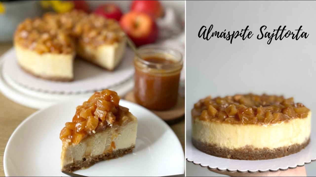 ALMÁS-KARAMELLÁS sajttorta 🍎 - BebePiskóta