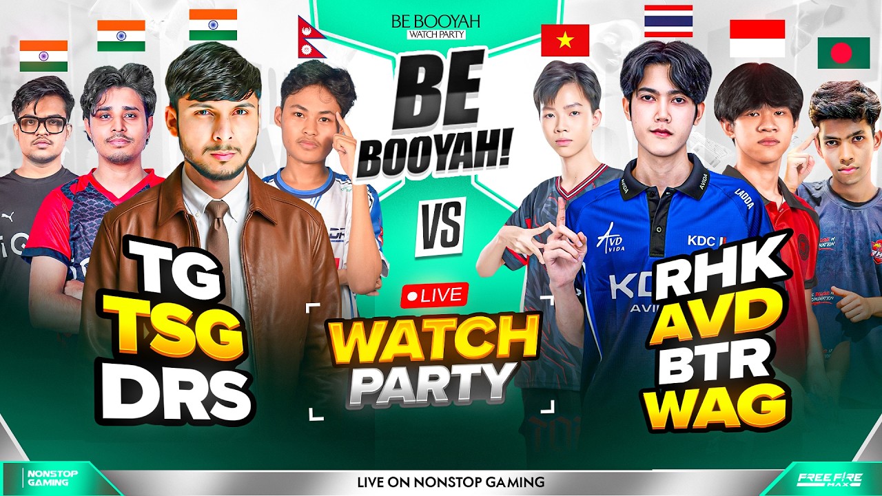 BE BOOYAH WATCH PARTY DAY-6 || TG, TSG, DRS 🇮🇳 🇳🇵 vs AVD, RHK, BTR, FLASH, WAG,  #nonstopgaming