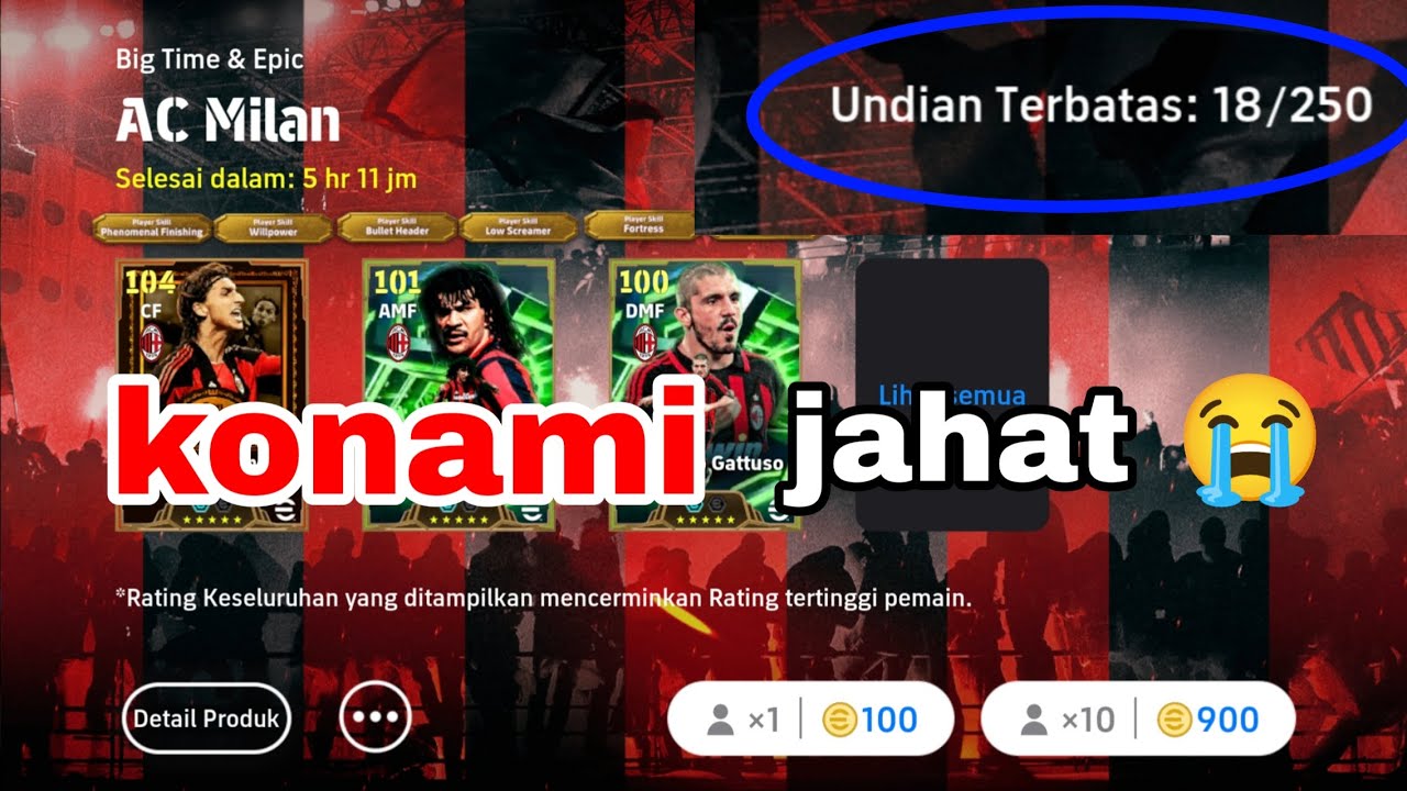 20.000 coin gacha demi gullit terkuat efootball  akhirnya rungkad 😭