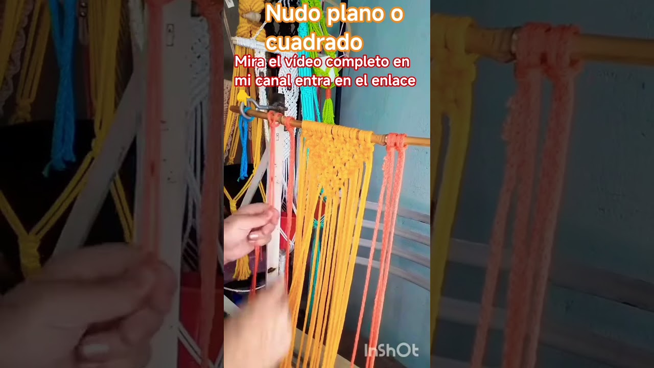 nudo plano o cuadrado #macrame #tutorial