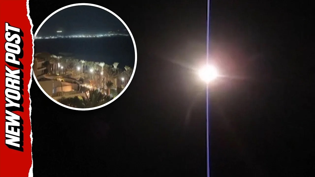 Eyewitness Video Captures Iran's Ballistic Missile Attack on Jordan