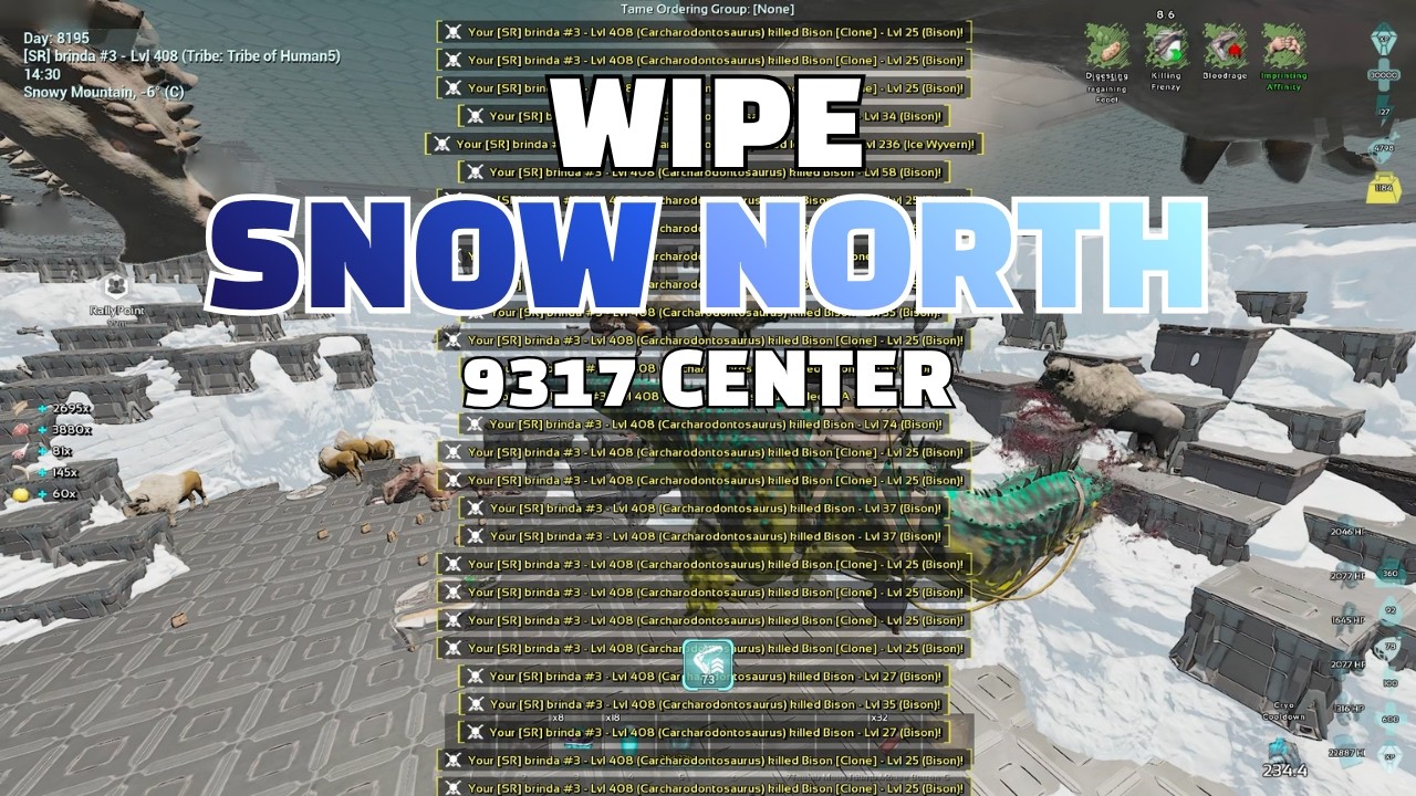 Ark Ascended l Small Tribes PVP I Wiping Snow North Cave and little Meatrun