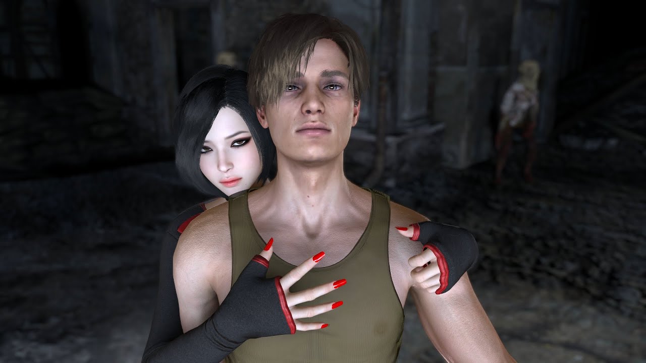 【 VAM MMD ／ バイオハザード４ ／ Resident Evil 4 Remake 】 Ada Wong, Leon Scott Kennedy ／HyunA – Trouble maker