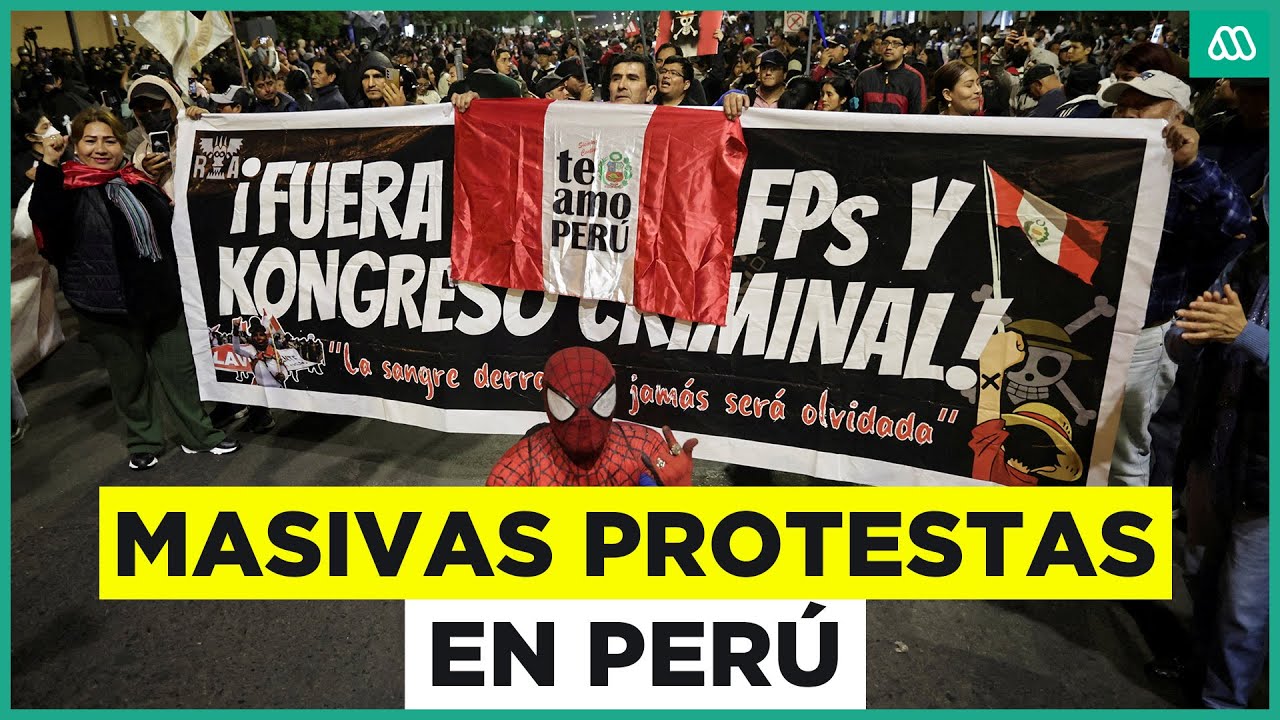Masivas protestas en Per&uacute;: 