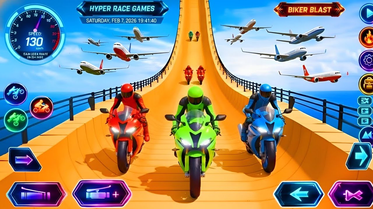 Impossible Sky Ramp Bike Challenge 🏍️🔥 | GT Moto Stunts 3D