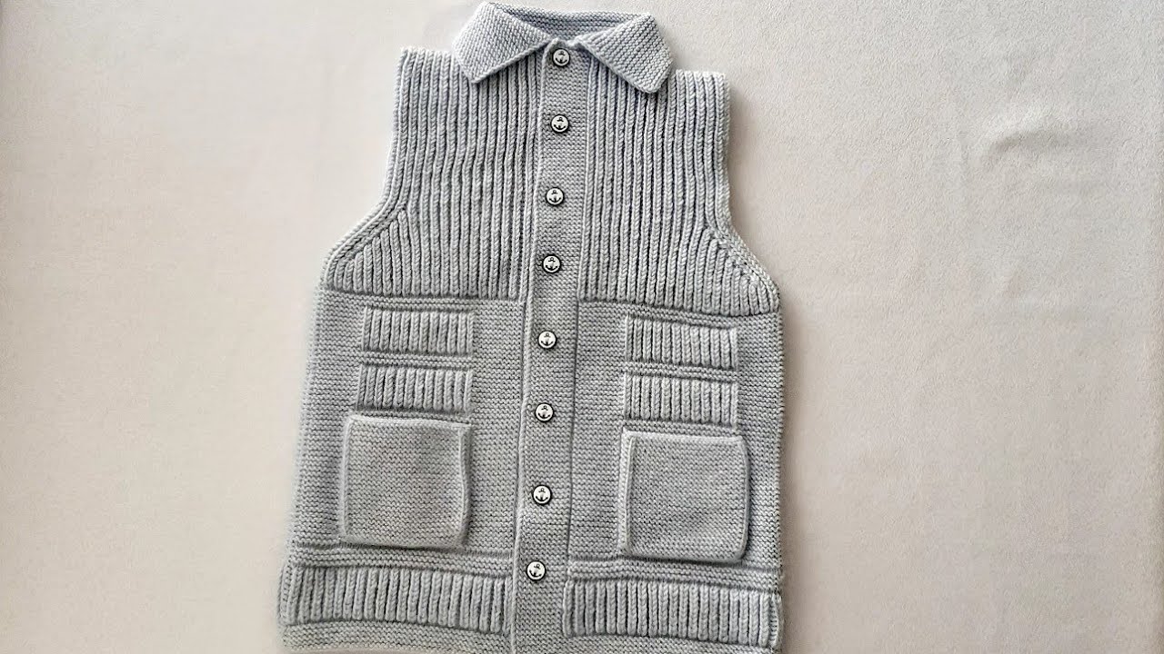 7-8 Yaş Erkek Çocuk Yeleği☑️ Knit Kids Vest☑️Baştan Sona Detaylı Anlatım