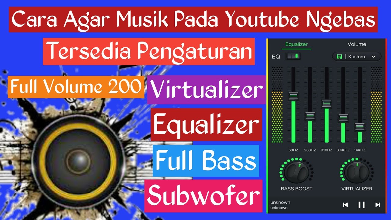 Menambah Suara Bass pada Musik youtube ~ Suara Super Duarrrr #videotutorial | TURI CHANNEL