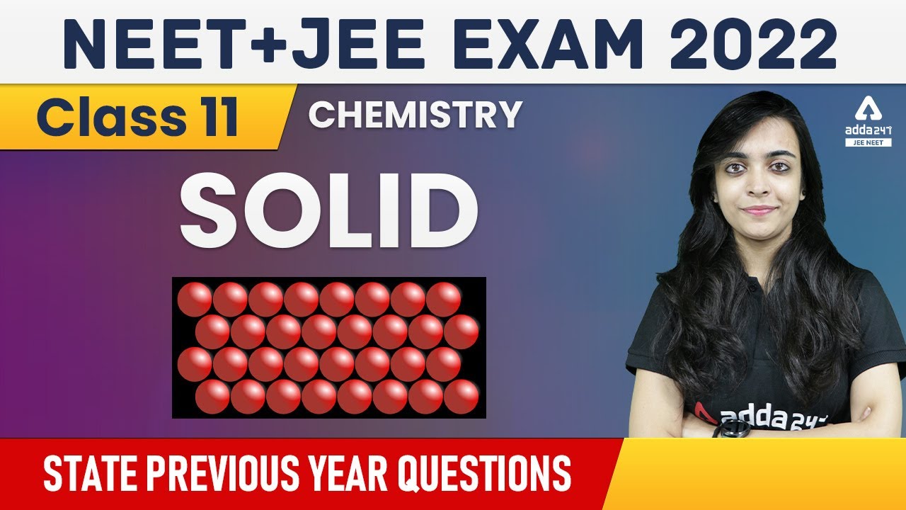 Solid State | Previous Year Questions | Class 11 Chemistry | JEE/NEET 2022