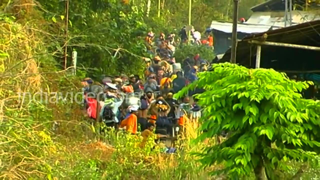 Trekking from Pamba to Sabarimala, Pathanamthitta, Kerala
