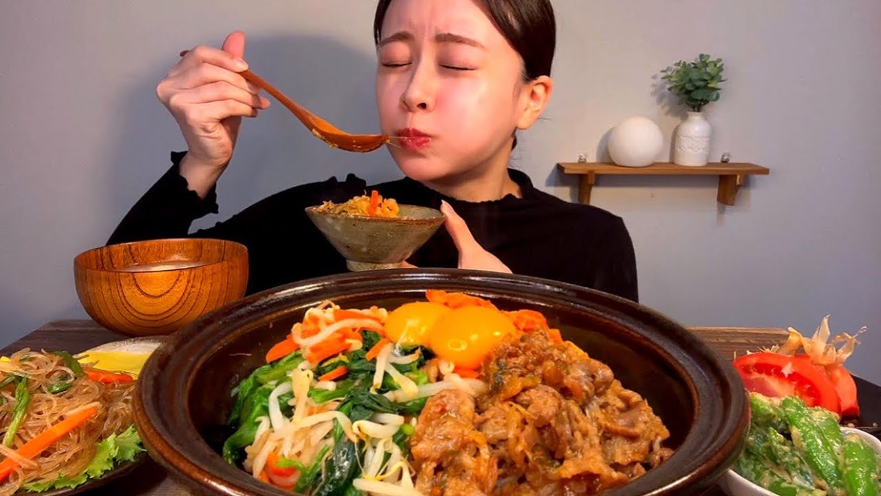 【ASMR】ビビンバ定食/비빔밥 [EatingSounds モッパン 咀嚼音 먹방]