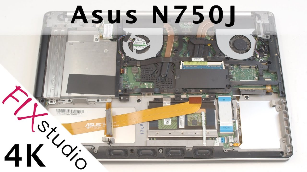 Asus N750J - disassemble [4k]