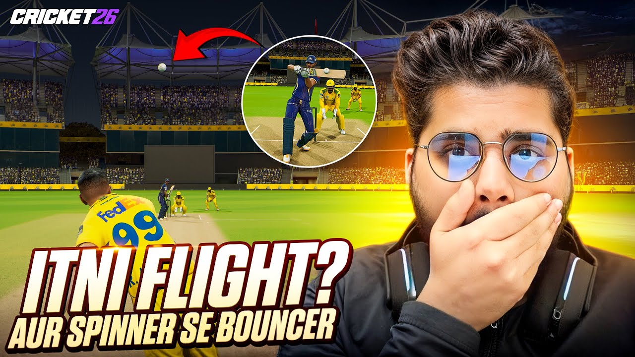 Itni Flight? 💀 Aur Spinner Se Bouncer ☠️ Cricket 26 Max Sliders (Spin)