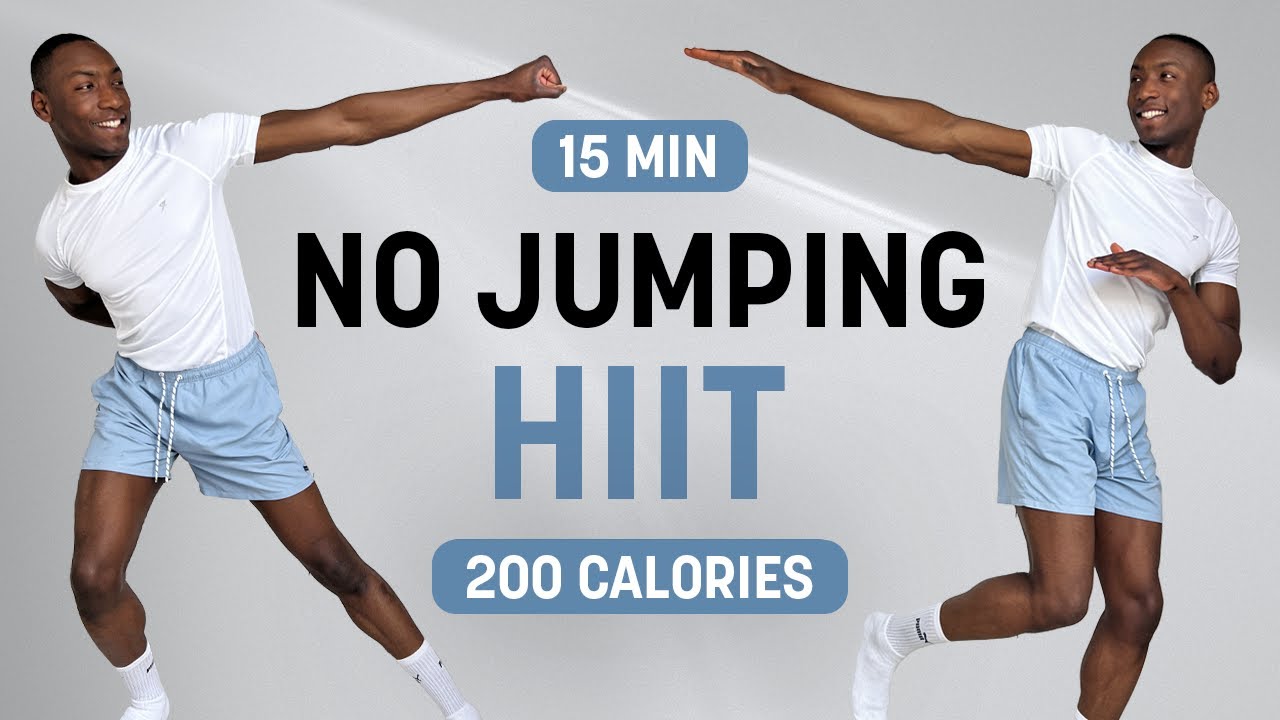 15 MIN NO JUMPING HIIT WORKOUT | Burn 200 Calories | For Fat Loss | No equipment | Full Body HIIT