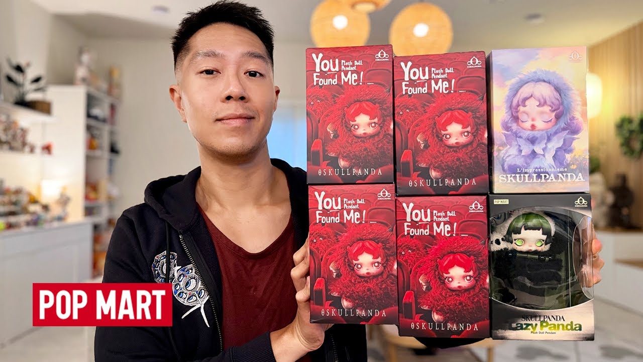 Распаковка SKULLPANDA: «Ты нашёл меня и ленивую панду!» POPMART Blind Box Виниловые плюшевые подв...