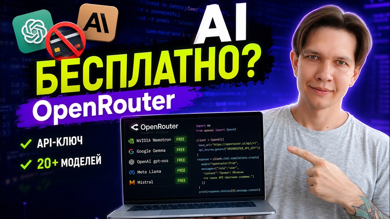 OpenRouter: API и топовые AI модели БЕСПЛАТНО в одном месте. Полное руководство для программиста