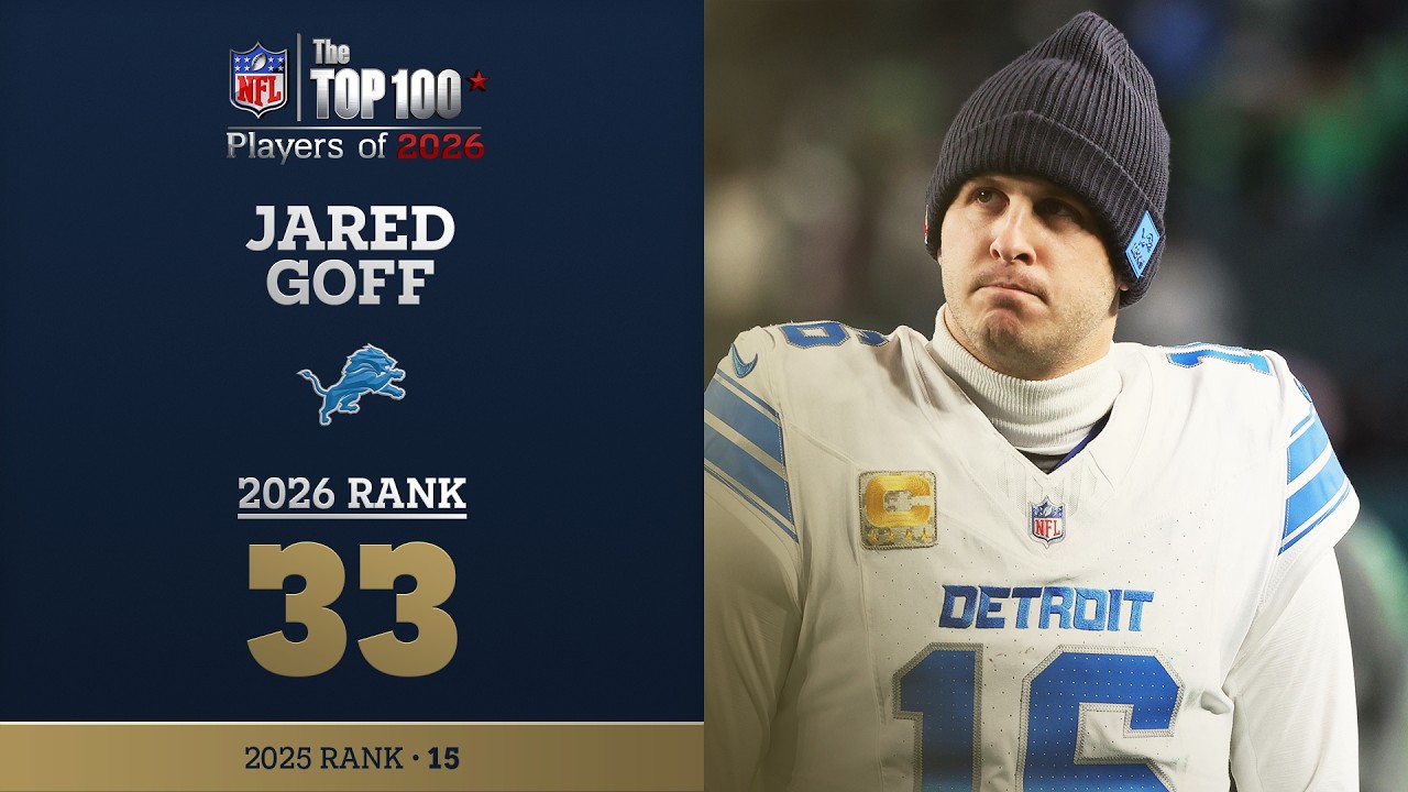 33: Jared Goff (QB, Lions) | Top 100 Players of 2026