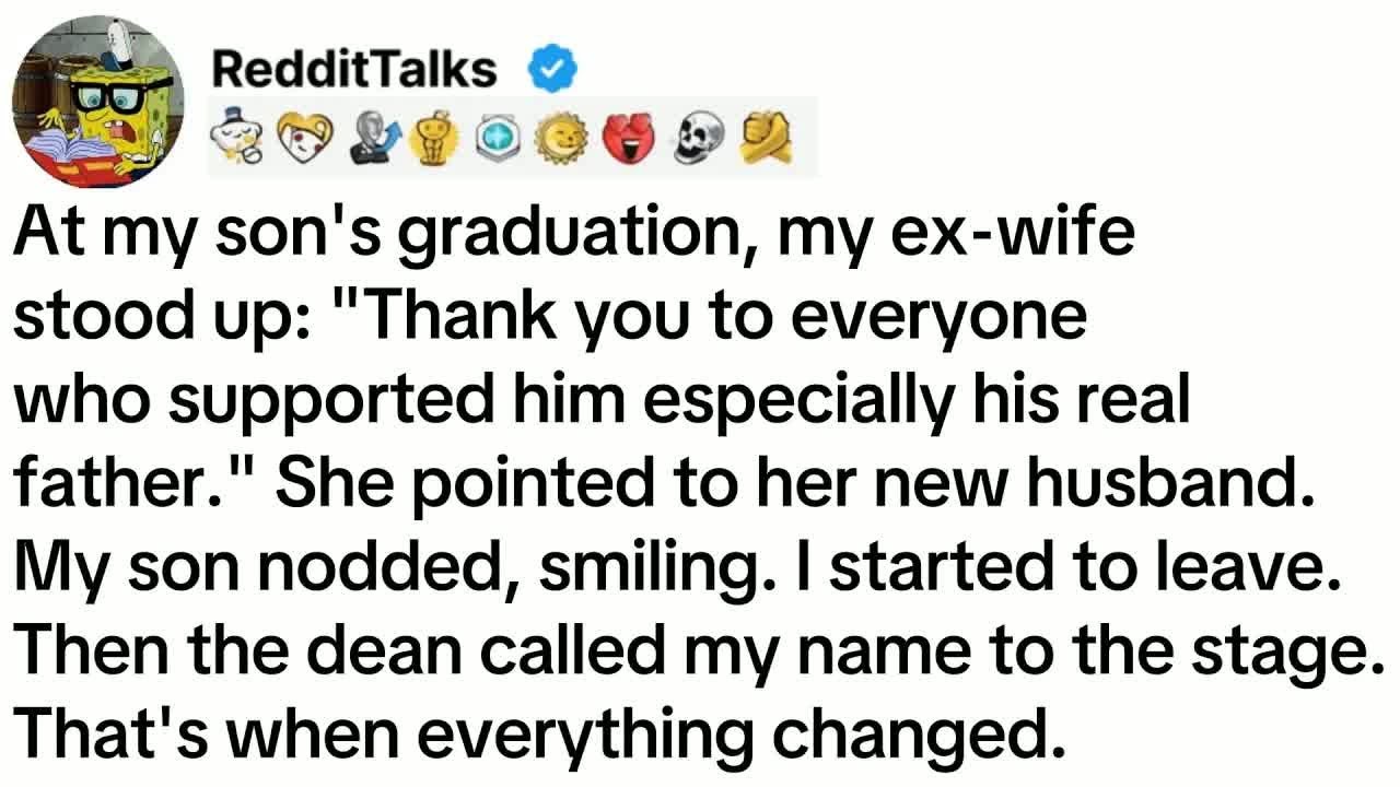 At my son's graduation, my ex-wife stood up： ＂Thank you to everyone who supported him...
