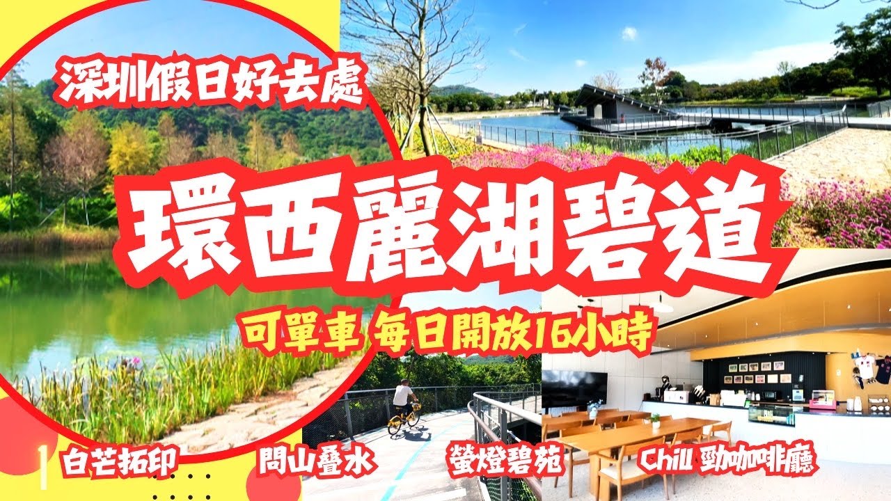 [深圳] 環西麗湖碧道 地鐵13號綫/7號綫附近 可單車 每日開放16小時 極度花海 問山叠水 螢燈碧苑白芒拓印 山度旅人 #深圳好去處 