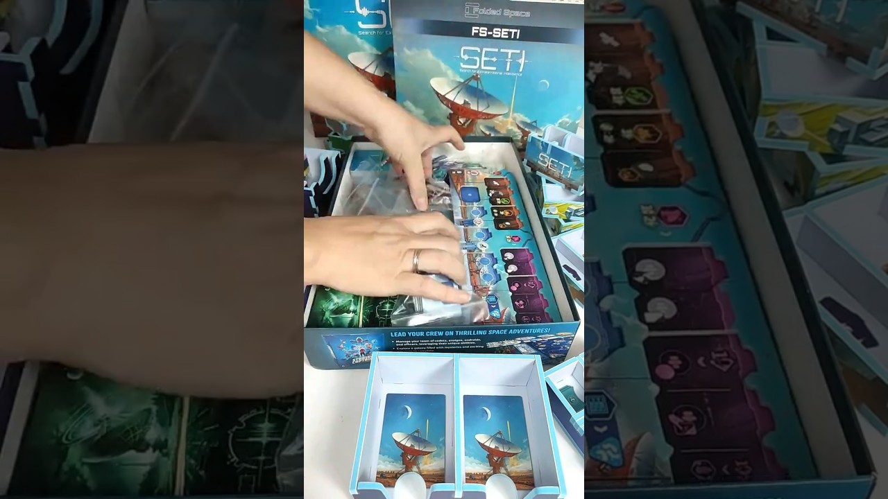 SETI Board Game Transformed with Folded Space!  #boardgameshorts