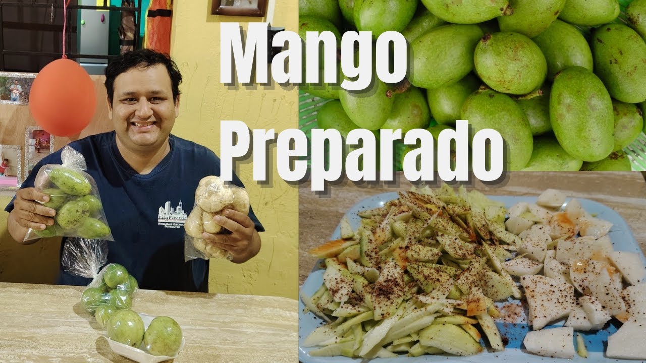 Preparando Rico Mango con Limón y tajin