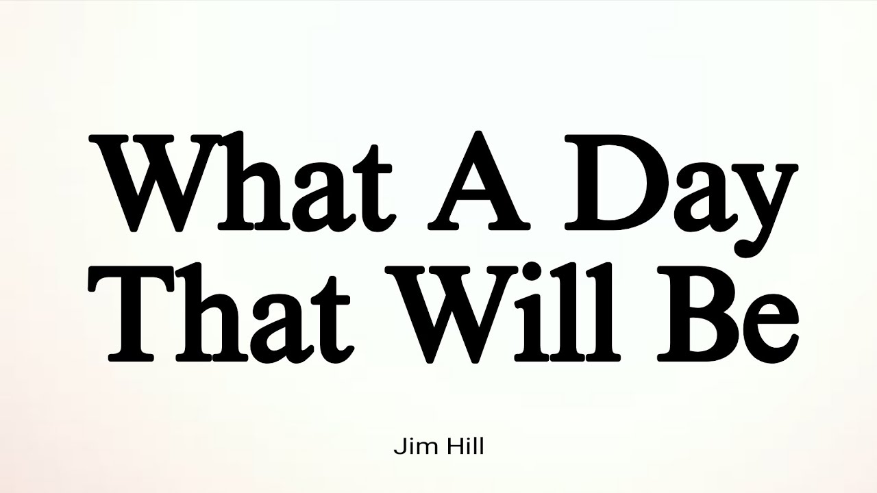 What A Day That Will Be | Piano | Lyrics | Congregational Hymn | Piano accompaniment 