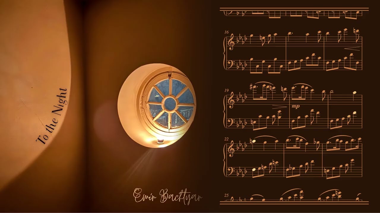 Emir Bachtyar - To The Night: Sheet Music Visualized