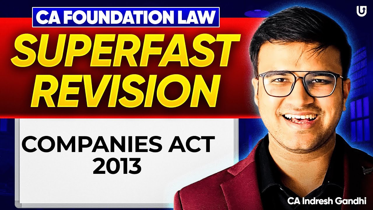 Companies Act 2013 Revision | CA Foundation Law Superfast Revision | Indresh Gandhi
