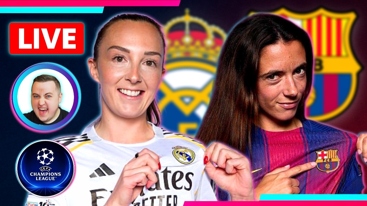 Real Madrid Femenino 2-6 Barcelona Femeni LIVE | UEFA Women's Champions League Watchalong