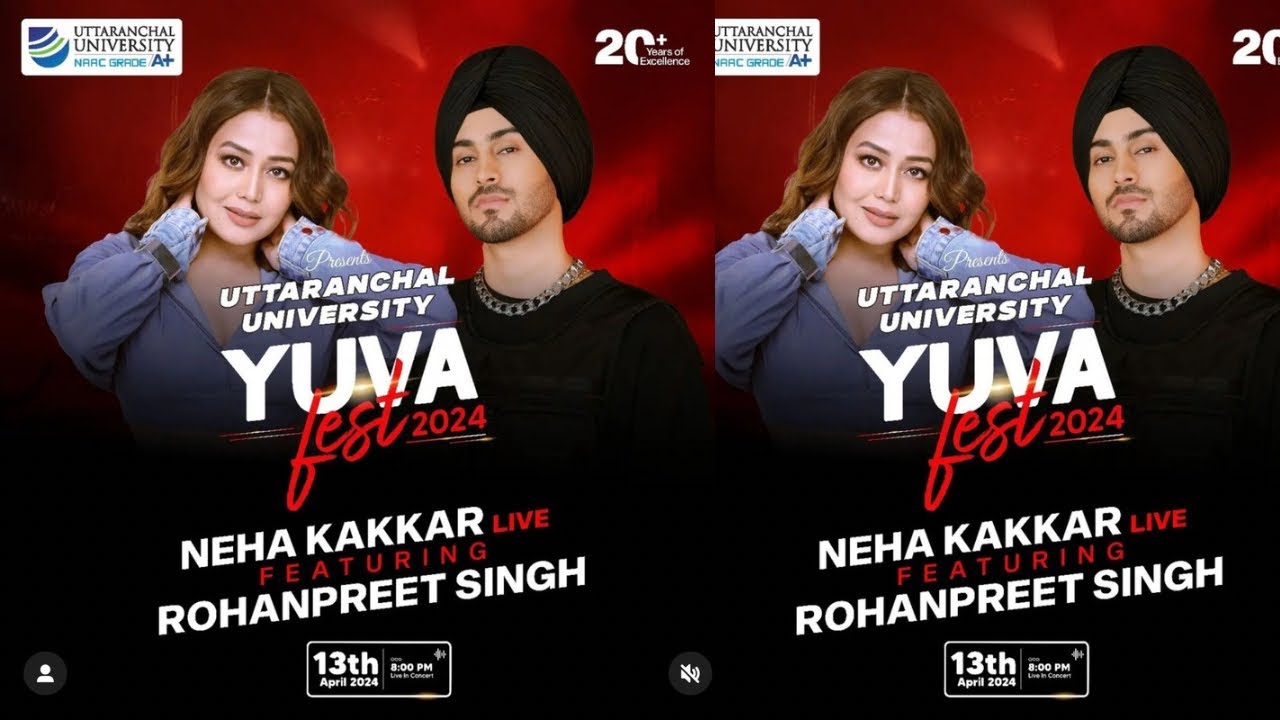YUVA FEST 2024 @UttaranchalUniversity #uttaranchaluniversity @nehakakkar @rohanpreetsinghlive
